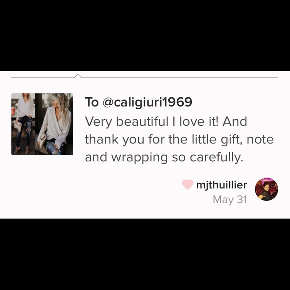 1 Small Left! 🎉HP🎊Overlap Sweater-Oatmeal - Picture 7 of 7